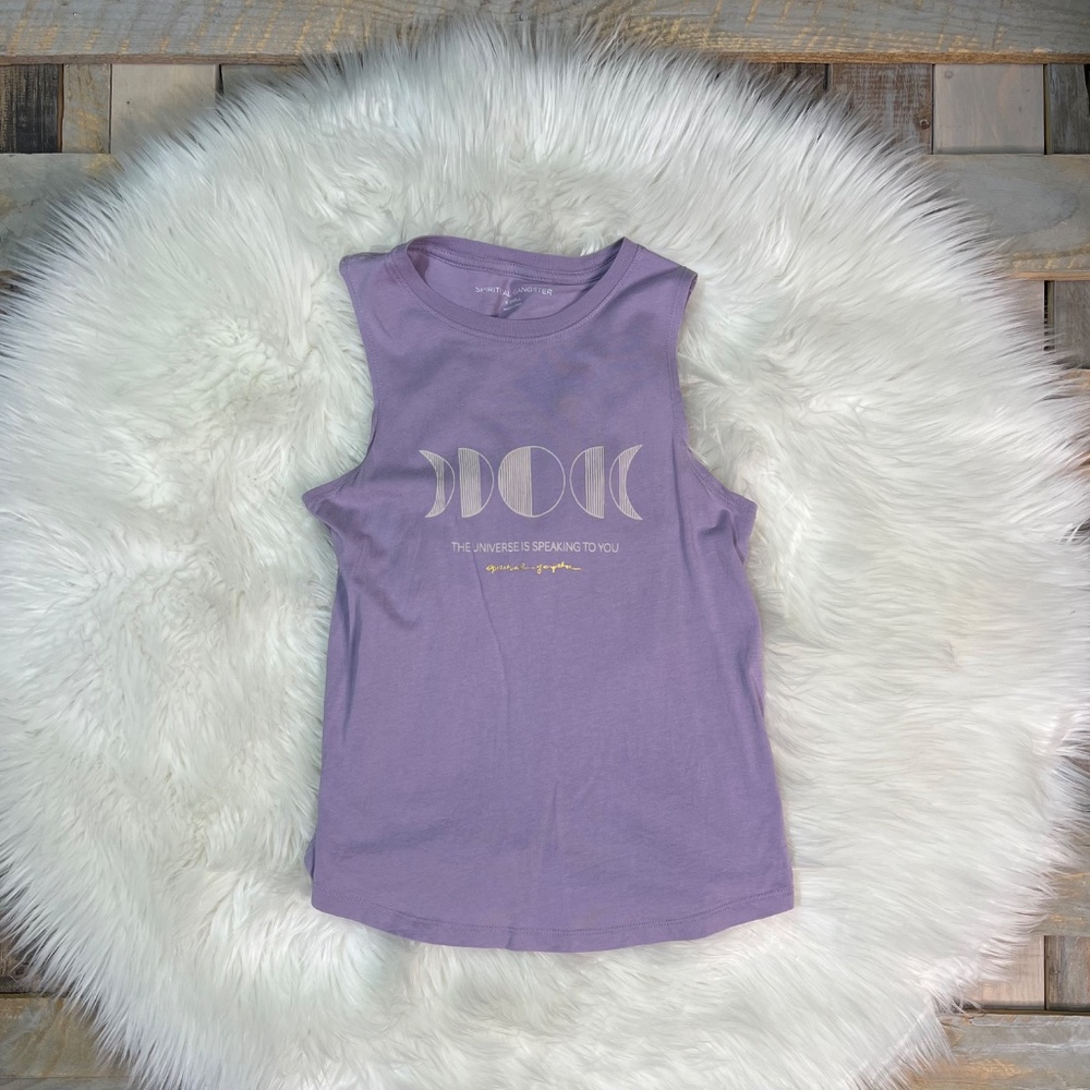 EUC [Spiritual Gangster] Purple Moon Phases Sleeveless Universe Tank Top | XS - Picture 3 of 14